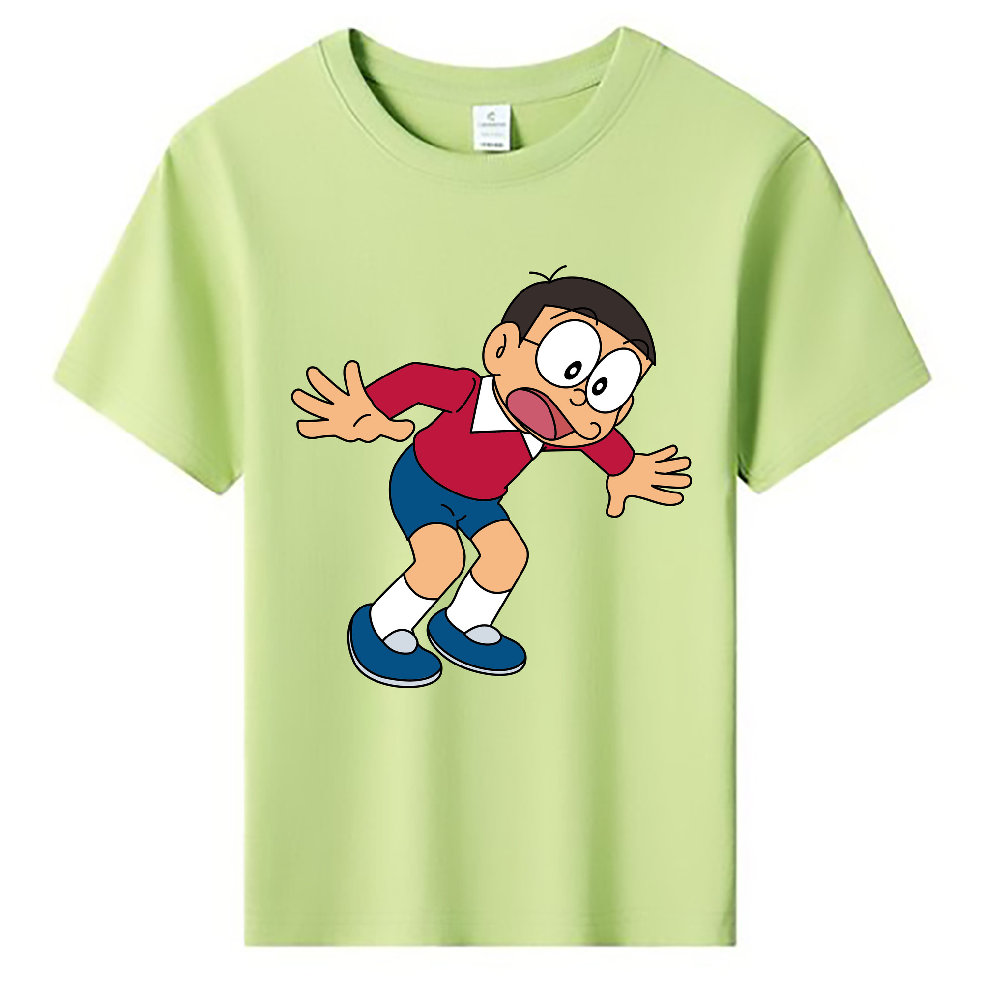 （画像用） ドラえもん 野比 のび太 Doraemon Nobita Nobi 綿100％キッズTシャツ（フロントプリント）